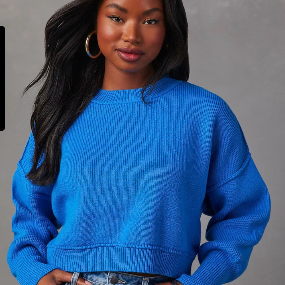 Elouise Cropped Crewneck Sweater
